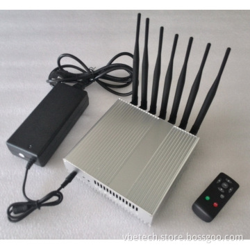 7 Bands Wireless Signal Jammer with Infrared Remote Control